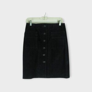 Mossimo Supply Co. Black Genuine Suede Pencil Skirt Size 4 Vintage Y2K